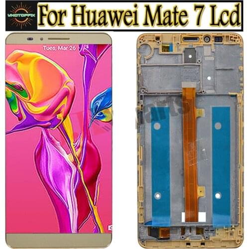 Display For Huawei Mate 7 LCD Display Touch Screen Digitizer with Frame For Huawei Ascend Mate 7 Display Replacement Parts