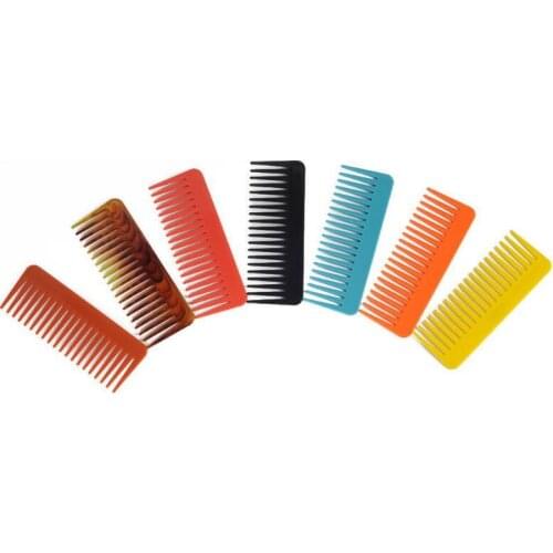 Teeth Hairdressing Comb 19 Teeth Black ABS Plastic Heat-resistant Large Wide Tooth Comb Detangling Wide LX7997