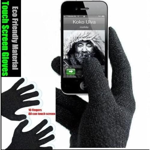 1 pairs! Big Yards 10 Fingers Eco Friendly Material Capacitive Touch Screen Gloves for iPhone for iPad,High Sensitivity&Elastic