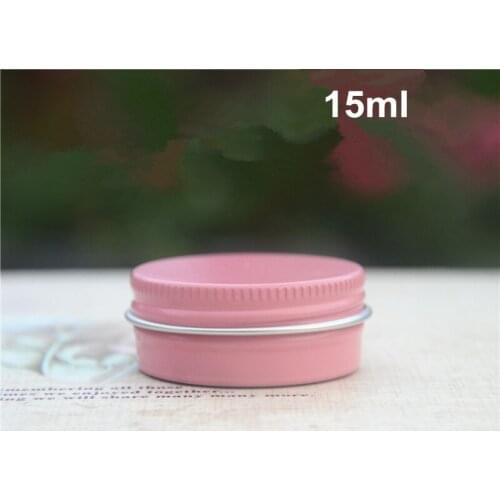 100 XPink Aluminum Lip Gloss Container 15ml Lipstick Box Metal Jar Lip balm Cosmetic Packaging