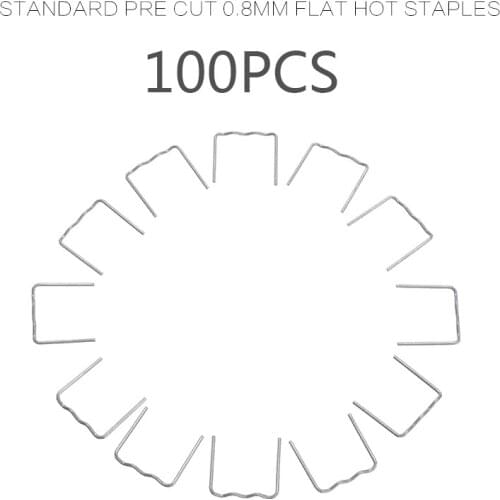 100pcs/Set Car Auto Precut 0.8mm Wave Flat Hot Staples For Plastic Stapler Repair Welder Tool Accessories
