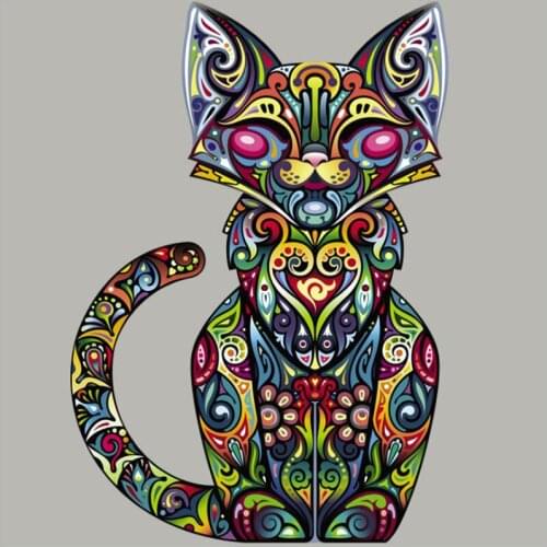 20pcs Cartoon Cat Heat Transfer Sticker Vinyl Patches Iron On Patch For Clothing Appliques Garment Jacket Patchwork Punk Badge