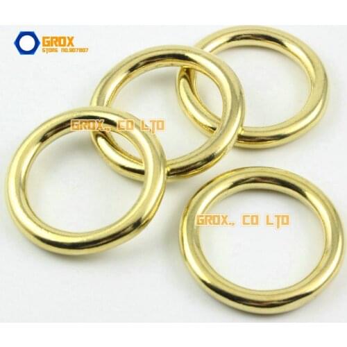 8 Pieces 25mm Solid Brass O Ring For Purse Bag Handbag Strap