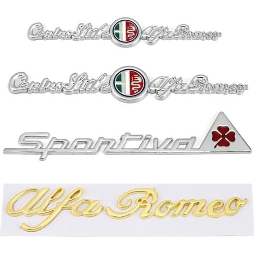 Car Stickers Four Leaf Clover Logo Emblem Decals for Alfa Romeo GT Giulia Giulietta Stelvio Mito Quadrifoglio Sportiva Badge