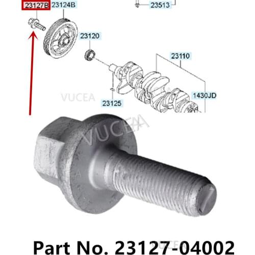 BOLT-CRANKSHAFT For Hyundai HB20 I10 I20 GETZ IONIQ REINA Accent 1.4 1.2 L CEED RIO SOLUTO SELTOS MORNING 2312704002 23127-04002