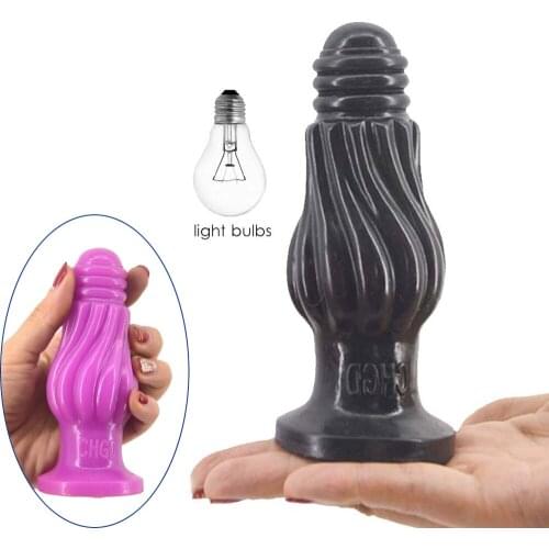 Cheap Anal Plug Deep Texture Silicone Dildo Lover Flirting Toy Big Ass Plug Screw Fantasy Penis Bulb Erotic Masturbator Sex Toy