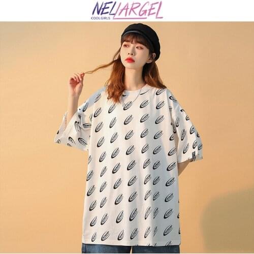 NELLARGEL Women Harajuku Y2k Designer Kawaii Graphic T Shirts 2021 Summer Female Vintage Korean Fashion Tees Girl Causal Tshirt