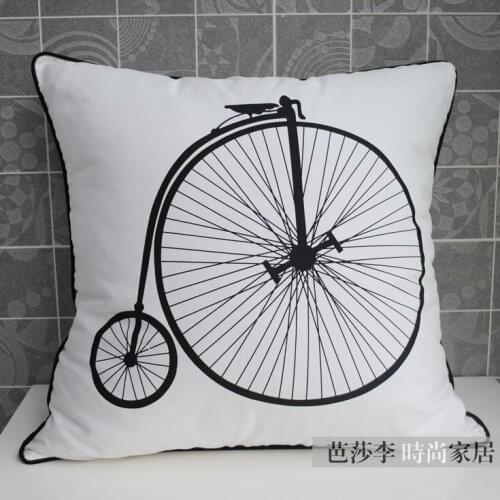 Line cotton Bicycle Wheel pillow cushion covers car pillow Sofa bed cushions Pillow
