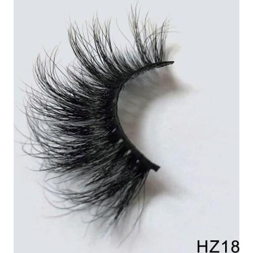 HZJY 25mm Long 3d Mink Lashes Extensión Strip Lashes Lash Decor With Custom Box
