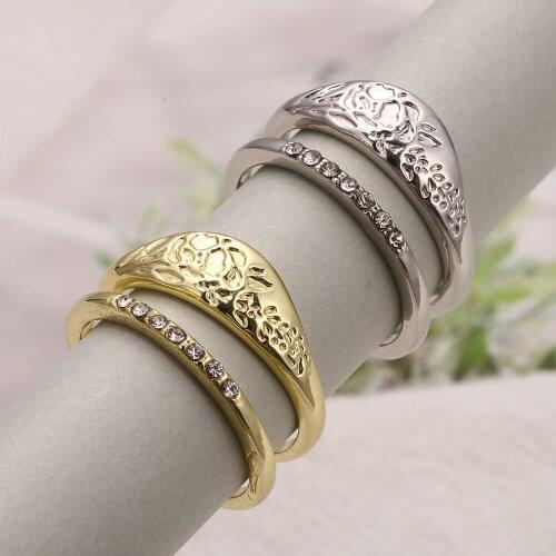 Exquisite and Elegant Women Ring Set Anniversary Birthday Party Gift Ring Vintage Flower Bride Engagement Wedding Jewelry