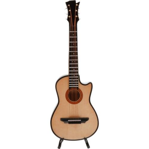 Mini 25cm Electric Folk Guitar Model for 17inch 18inch Doll Kids DIY Toys Gift