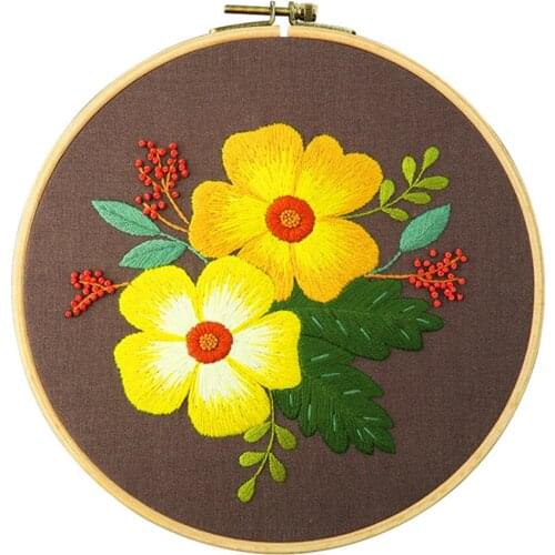 Christmas Series Package Embroidery Diy Material Home Decorations Suitable For Novices Flowers Shape Pass The Time Cross Stitch