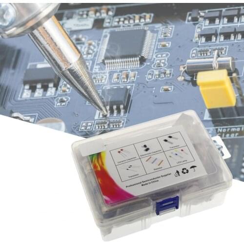 1400Pcs Professionals Electronic Component Kit Various Specifications High Stability Capacitors Resistor Transistors Diodes Set