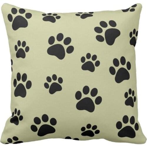 Animal paw print customizable pillow case