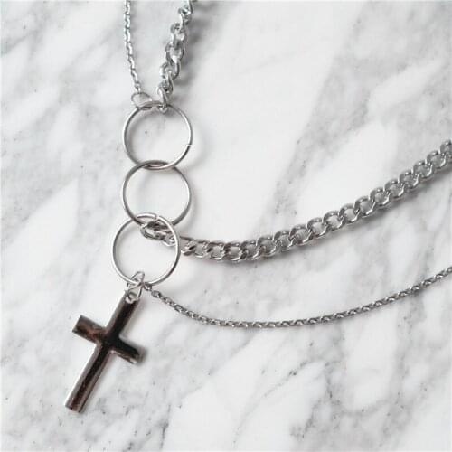 2019 new hip hop trend multi-layer necklace sweater chain hot sale