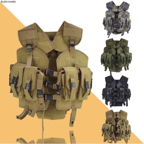 Outdoor Men Airsoft Paintball Body Armor with Water Bag Camouflage Military Army Combat Vest 97 Seal Tactical Vest