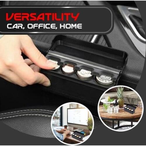 Premium Car Coin Storage Box Home Car Dual Use Coins Case Storage Box Holder Container Car Styling