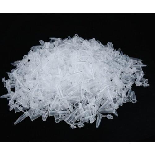 Premium Plastic Graduated Microcentrifuge Tube with Snap Cap, 0.5ml Capacity (Pack of 1000)