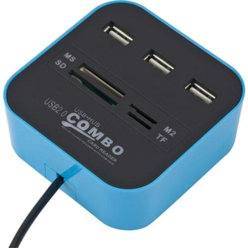 USB Hub 2.0 3 Ports TF Micro SD Card Reader Slot USB Combo Multi All In One USB Splitter Cables For Laptop Macbook