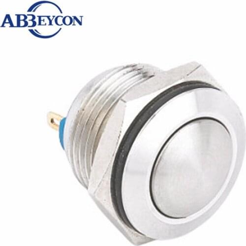 High quality domed head momenatry function solder terminal 16mm pushbutton switch