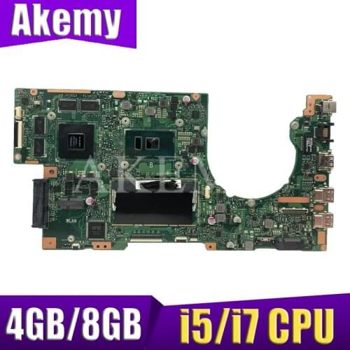 XinKaidi For ASUS K501U K501UX K501UB A501U Loptop motherboard Mian board W/4GB/8GB i5/i7 CPU DDR3 Memory slot