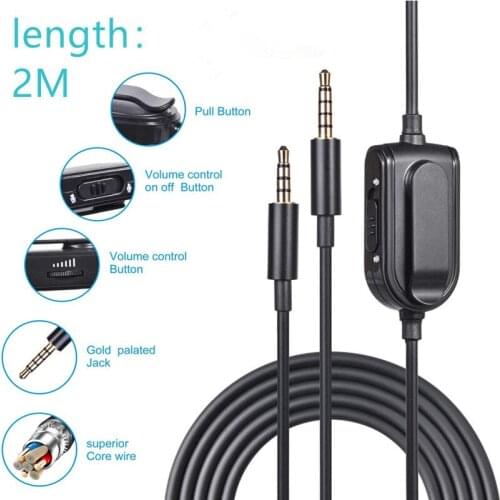 Replacement Audio Cable Tuning Headphone Cable for Logitech Astro A10 A40 A30 Headphones High Quality