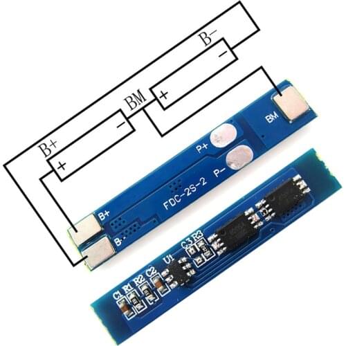 10pcs/lot 2S 3A Li-ion Lithium Battery 7.4v 8.4V 18650 Charger Protection Board bms pcm for li-ion lipo battery cell pack