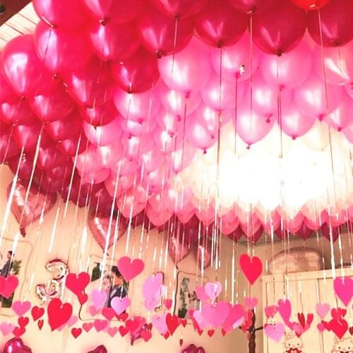 100pcs/lot 10 inch High quality Pearl balloon Romantic Pink Purple White color Wedding Decoration party supplies marriage balls