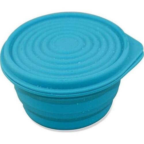 50pcs/lot Silicone Collapsible Portable Lunch Bento Box for Food Folding Dinnerware Fruit Container Bowl For Children