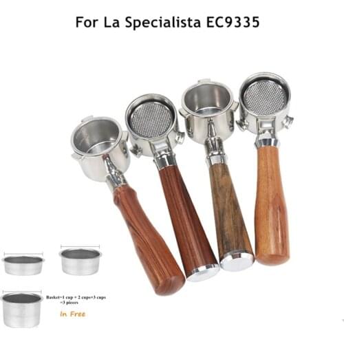 Coffee Bottomless Portafilter For Delonghi La Specialista EC9335 51MM Replacement Filter Basket Coffee Accessories Barista Tools