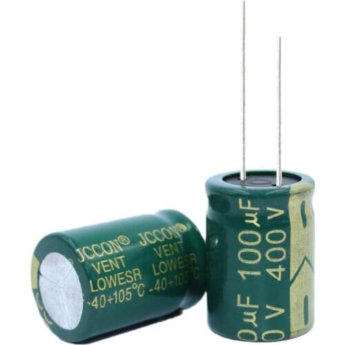 5pcs High frequency low resistance aluminum electrolytic capacitor 400v100UF 100uf400v volume: 16x30 18x25