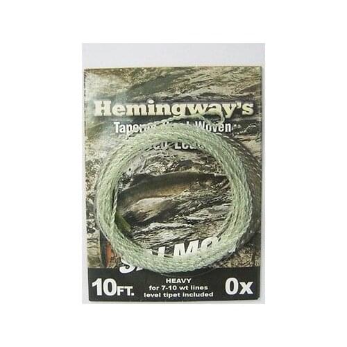 Aventik Hemingway Tapered Hand Woven furled leader -Salmon and Switch 10ft 0X
