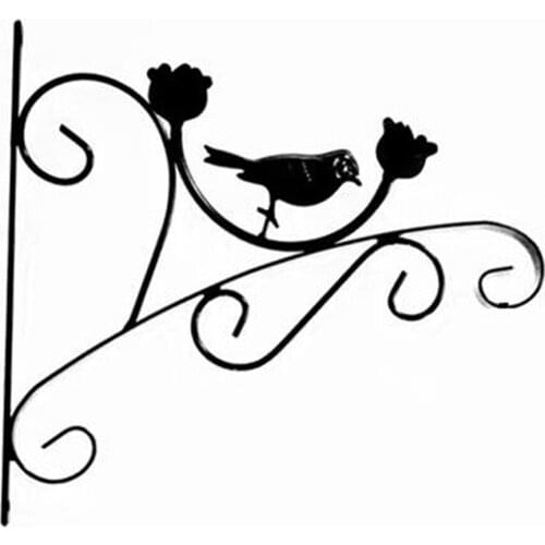 Flower Plant Hanger Metal Forged Wall Mount Hanging Hooks Baskets Holder Indoor Outdoor Balcony Porch Garden Ornament For