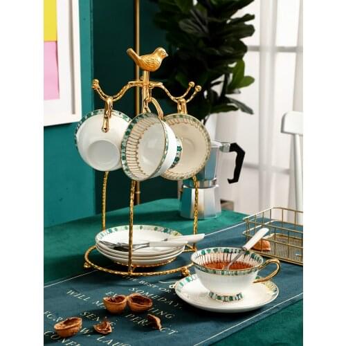 European Bone China Custom Luxury Coffee Cup Tea Cup Set Ceramic Tea Cups and Saucer Sets Home English Afternoon Tea Set