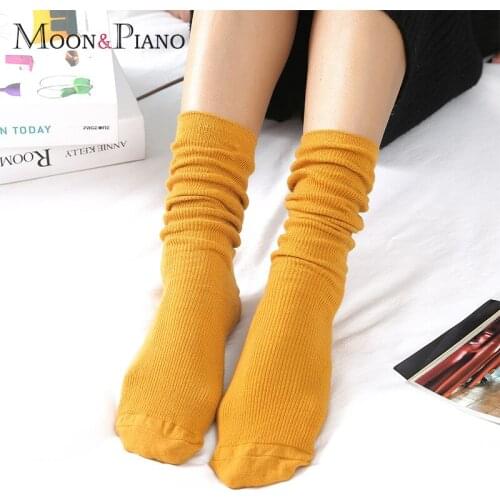 Hot Harajuku Cool Socks Art Women Fashion Cotton socks Comfortable Four Seasons Solid Simple Female Sox In Winter Autumn
