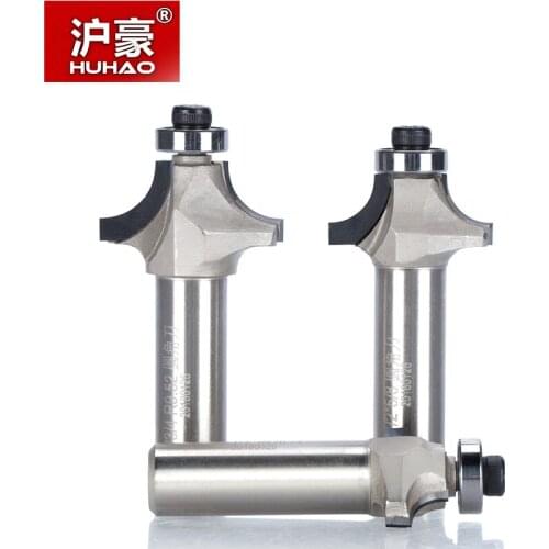 HUHAO 1pc 1/2" Shank Diamond Chamfer Round Router Bits Woodworking Cutter Slotter Engraving Machine Tool PCD Router Bit