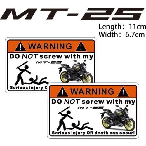 KODASKIN 2 Pieces Do Not Screw Warning Sticker Decal for YAMAHA MT-25