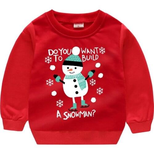 Red Christmas Sweaters Baby Girls Boys Clothes Winter Long Sleeve Cartoon Deer Sweater Christmas Party Chidlren Girls Clothing