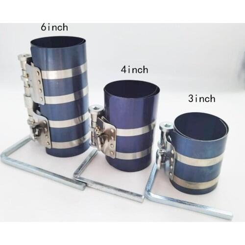 Metal 3" /4"/6" 15mm Piston Ring Compressor Ratchet Style & Wrench Engine Repair Too