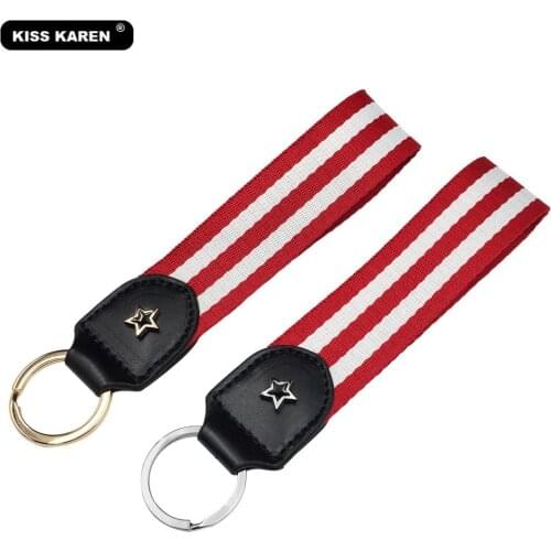Brand New Straps Key Ring Ribbon Strap Zipper Puller Bag Parts Clutch Bag Straps with Star Studs Fashion Bag Zip Tab