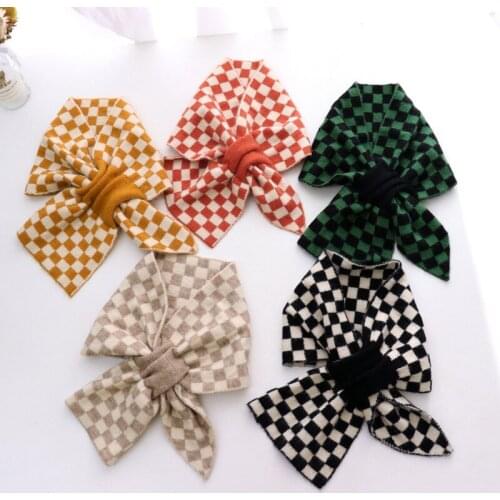 2021 new arrival fashion scarf female korea style perforation cross knitting winter warm women scarf women