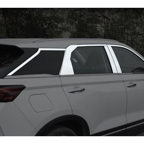 For FAW BESTURN T77 2019 Window trim Middle column decorate Stainless steel