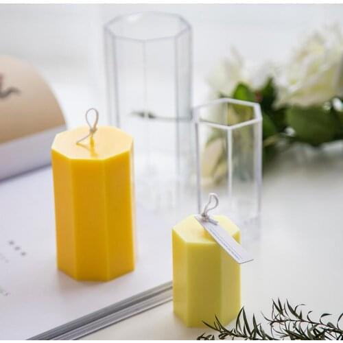 Plastic Prism Clear Candle Mold Cylinder Soap Wax Making Model Supplies