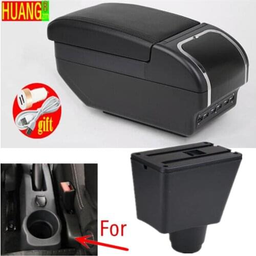 For Renault Logan Armrest box Interior special Retrofit parts Center Car Armrest box Center Storage box USB
