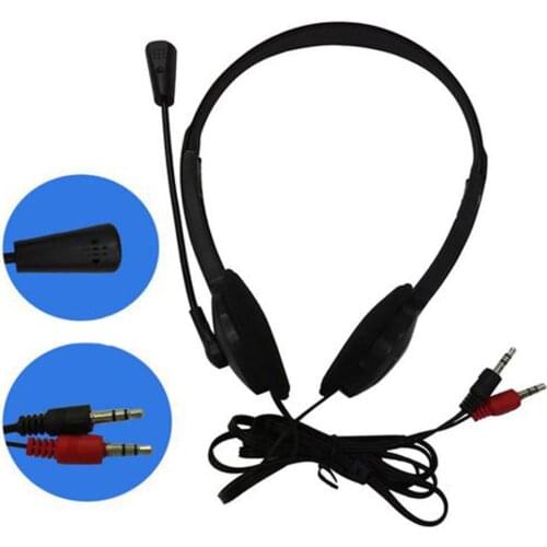 3.5mm Wired Over-Ear Headphone Stereo Headset with Microphone for PC Laptop Wired with Mic Noise Canceling