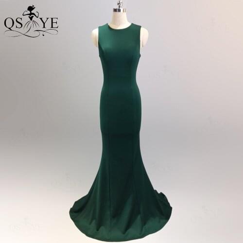QSYYE Emerald Prom Dress Stretch Mermaid Evening Dress Long Decent Formal Party Gown Conservative Mother Evening Dress Party
