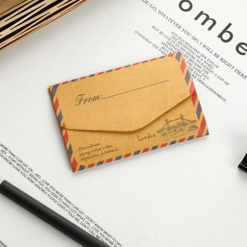 Retro kraft paper note book hand account tool sticky note notebook mini cute cartoon stationery postal envelope envelope