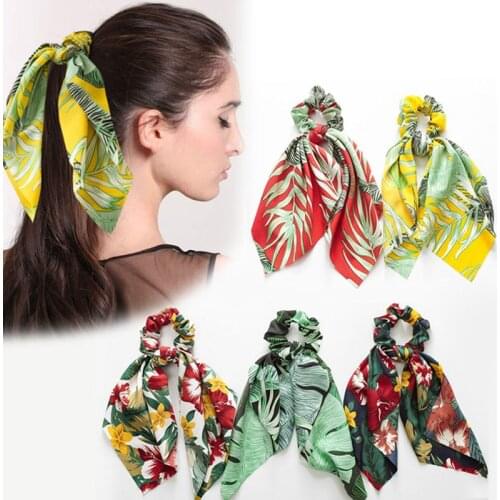 Fashion Print Bow Scrunchie Pack Hair Accessories Hair Band For Women Girls Hair Scrunchies Gumki Do Wlosow Hair Ties Haarband