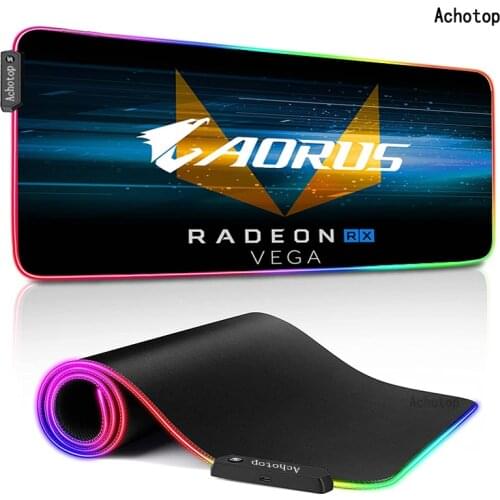 RGB Aorus Gaming Play Mats Mousepad Anime Cartoon XL Large Size Gamer Mouse Pad Big Keyboard Desk Computer PC Mat Notbook Pads