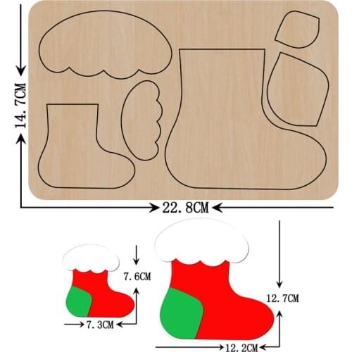 Christmas Socks Wooden Cutting Die & Wood Knife Blade Punch Dies Mould Fit Common Cutting Machine In the market 2021 New